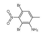 4,6-dibromo-2-methyl-5-nitroaniline结构式