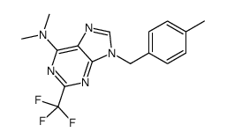 6-(dimethylamino)-9-(4-methylbenzyl)-2-(trifluoromethyl)-9H-purine结构式