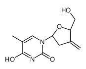 3'-C-methylidene-2',3'-dideoxy-5-methyluridine结构式