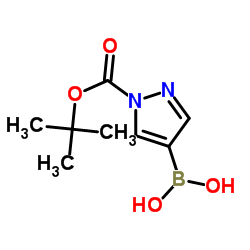 N-BOC-吡唑-4-硼酸结构式