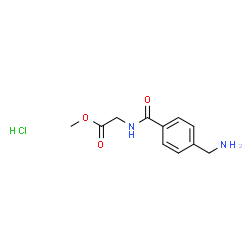 2-{[4-(氨基甲基)苯基]甲酰氨基}乙酸甲酯盐酸盐结构式