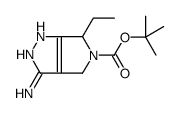 3-氨基-6-乙基-4,6-二氢吡咯并[3,4-c]吡唑-5(1H)-羧酸叔丁酯结构式