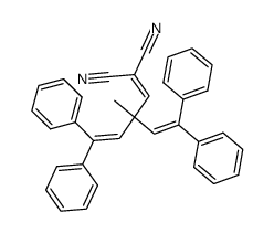 2-cyano-4-methyl-4-(2,2-diphenylvinyl)-6,6-diphenyl-2.5-hexadienenitrile结构式