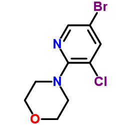 4-(5-Bromo-3-chloro-2-pyridinyl)morpholine structure