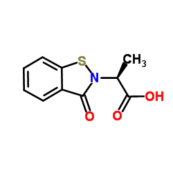 (2S)-2-(3-Oxo-1,2-benzisothiazol-2(3H)-yl)-propanoic acid结构式