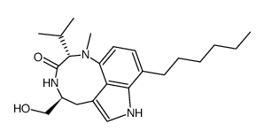 (-)-n-Hexyl indolactam V Structure