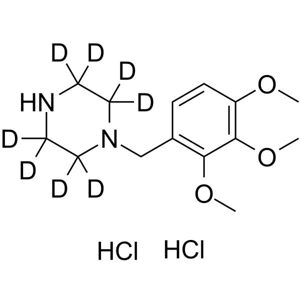 Trimetazidine-d8 dihydrochloride Structure
