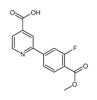 2-(3-fluoro-4-methoxycarbonylphenyl)pyridine-4-carboxylic acid结构式