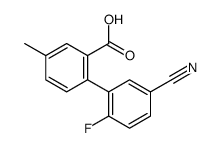 2-(5-cyano-2-fluorophenyl)-5-methylbenzoic acid结构式