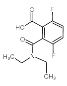 N,N-二乙基-3,6-二氟氨甲酰苯甲酸结构式