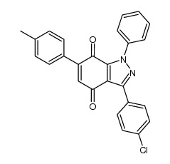 3-(4-chlorophenyl)-1-phenyl-6-(p-tolyl)-1H-indazole-4,7-dione Structure