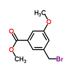 3-(溴甲基)-5-甲氧基苯甲酸甲酯结构式