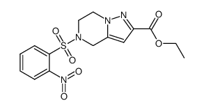 ethyl 5-(2-nitrophenylsulfonyl)-4,5,6,7-tetrahydropyrazolo[1,5-a]pyrazine-2-carboxylate结构式