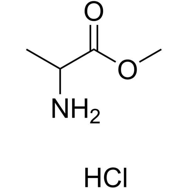 DL-丙氨酸甲酯盐酸盐结构式