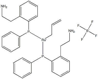 四氟硼酸烯丙基双(2-氨基乙基二苯基膦基)钌(II)结构式