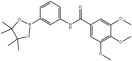 3-(3,4,5-三甲氧基苯基甲酰胺基)苯硼酸频哪醇酯结构式