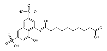 10-[(8-hydroxy-3,6-disulfonaphthalen-1-yl)amino]-10-oxodecanoic acid结构式