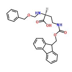 N-苄氧羰基-N'-芴甲氧羰基-L-2,4-二氨基丁酸结构式
