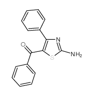 (2-氨基-4-苯基噻唑-5-基)-苯甲酮结构式