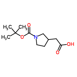 1-BOC-3-吡咯烷乙酸结构式