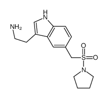 3-(2-氨基乙基)-5-(1-吡咯烷磺酰基甲基)吲哚结构式