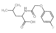 2-[[2-(4-fluorophenoxy)acetyl]amino]-4-methyl-pentanoic acid Structure