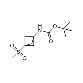 N-(3-甲基磺酰基-1-双环[1.1.1]戊基)氨基甲酸叔丁酯结构式