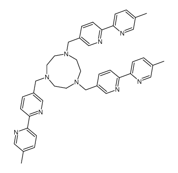 1,4,7-Tris[(5'-methyl-2,2'-bipyridin-5-yl)methyl]-1,4,7-triazacyclononanone Structure