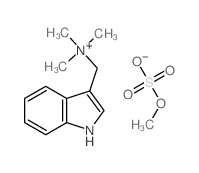 1H-indol-3-ylmethyl-trimethyl-azanium; sulfooxymethane结构式