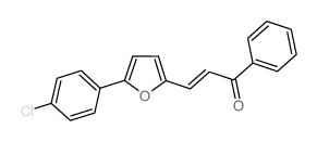 2-Propen-1-one, 3-[5-(4-chlorophenyl)-2-furanyl]-1-phenyl- (en)结构式