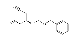(R)-3-((benzyloxy)methoxy)hex-5-ynal结构式