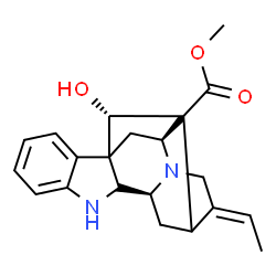 (2ξ,17S,19E)-19,20-Didehydro-1-demethyl-17-hydroxyajmalan-16-carboxylic acid methyl ester结构式