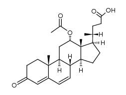 12α-acetoxy-3-oxo-choladien-(4,6)-oic acid-(24) Structure