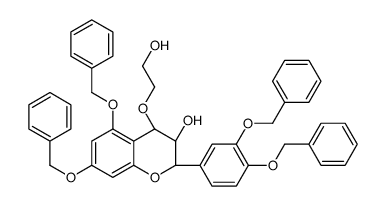 (2R,3R)-2-[3,4-bis(phenylmethoxy)phenyl]-4-(2-hydroxyethoxy)-5,7-bis(phenylmethoxy)-3,4-dihydro-2H-chromen-3-ol Structure