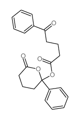 Benzenepentanoic acid, d-oxo-,tetrahydro-6-oxo-2-phenyl-2H-pyran-2-yl ester structure