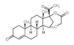 Pregn-4-ene-3,20-dione,17-(1-oxopropoxy)- (9CI) Structure