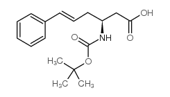 Boc-苯乙烯基-L-β-高丙氨酸结构式