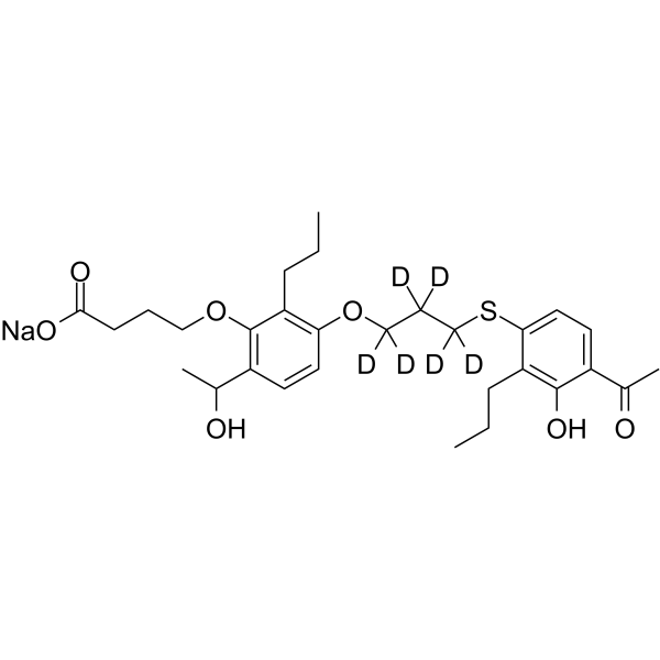 Hydroxy Tipelukast-d6 sodium结构式