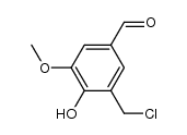 3-CHLOROMETHYL-4-HYDROXY-5-METHOXYBENZALDEHYDE structure