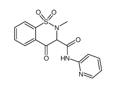 2-methyl-1,1,4-trioxo-1,2,3,4-tetrahydro-1λ6-benzo[e][1,2]thiazine-3-carboxylic acid pyridin-2-ylamide结构式