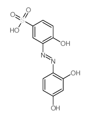 Benzenesulfonic acid,3-[2-(2,4-dihydroxyphenyl)diazenyl]-4-hydroxy-结构式