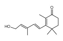 (2E,4E)-3-Methyl-5-(2,6,6-trimethyl-3-oxo-1-cyclohexenyl)-2,4-pentadiene-1-ol结构式