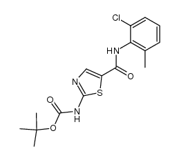 Carbamic acid, [5-[[(2-chloro-6-methylphenyl)amino]carbonyl]-2-thiazolyl]-, 1,1-dimethylethyl ester structure