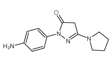 1-(4-氨基苯基)-3-(1-吡咯烷基)-5-吡唑酮结构式