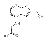 N-(6-乙基噻吩并[2,3-d]嘧啶-4-基)甘氨酸结构式