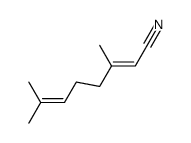 (Z)-3,7-二甲基-2,6-辛二烯腈结构式