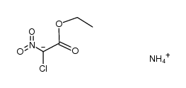 ammonium 1-chloro-2-ethoxy-1-nitro-2-oxoethan-1-ide结构式