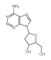 7H-Imidazo[4,5-d]-1,2,3-triazin-4-amine,7-(2-deoxy-b-D-erythro-pentofuranosyl)- Structure
