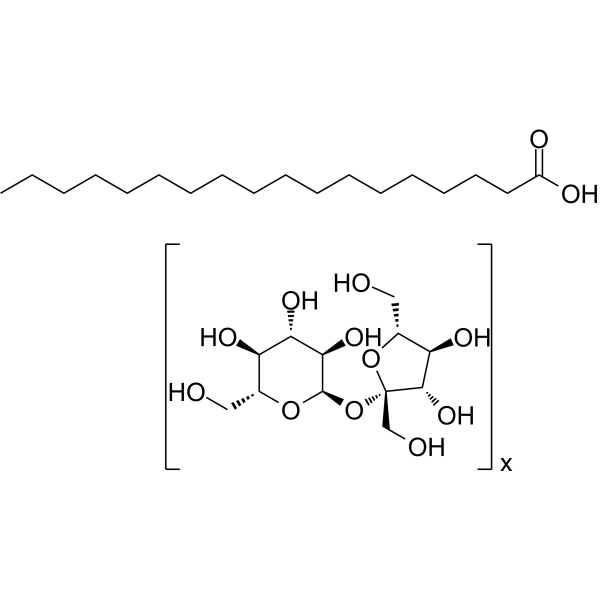 alpha-d-Glucopyranoside, beta-d-fructofuranosyl, octadecanoate Structure