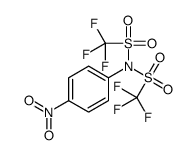 1,1,1-三氟-n-(4-硝基苯基)-n-[(三氟甲基)磺酰基]甲烷磺酰胺结构式